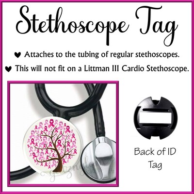Breast Cancer Retractable ID Badge Holder Reel, Nurse Retractable Badge Reel, Nurse Badge Holder, Medical Retractable Badge Holder - GG2410 - image4